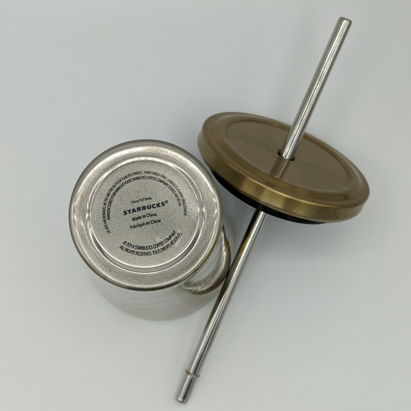 Starbucks Gold Geometric Sun Tumbler with Straw - Picture 3 of 4